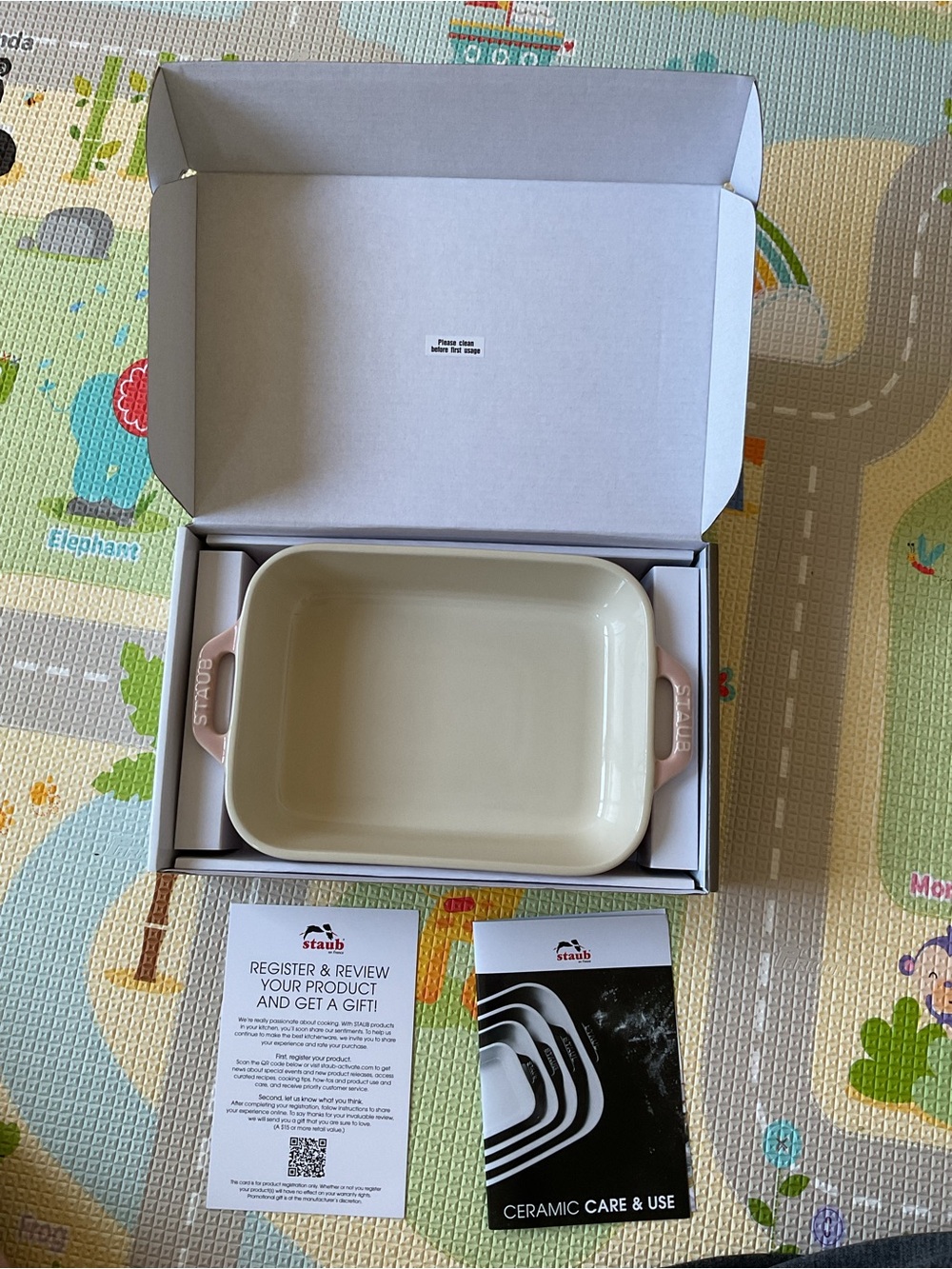 Staub Ceramic Gratin Dish Rectangle in 7.5” x 6” New in box